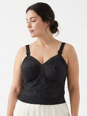 Exquisite Form Bustier Tank Top Black Goth Grunge Whimsigoth Ribcage 38D